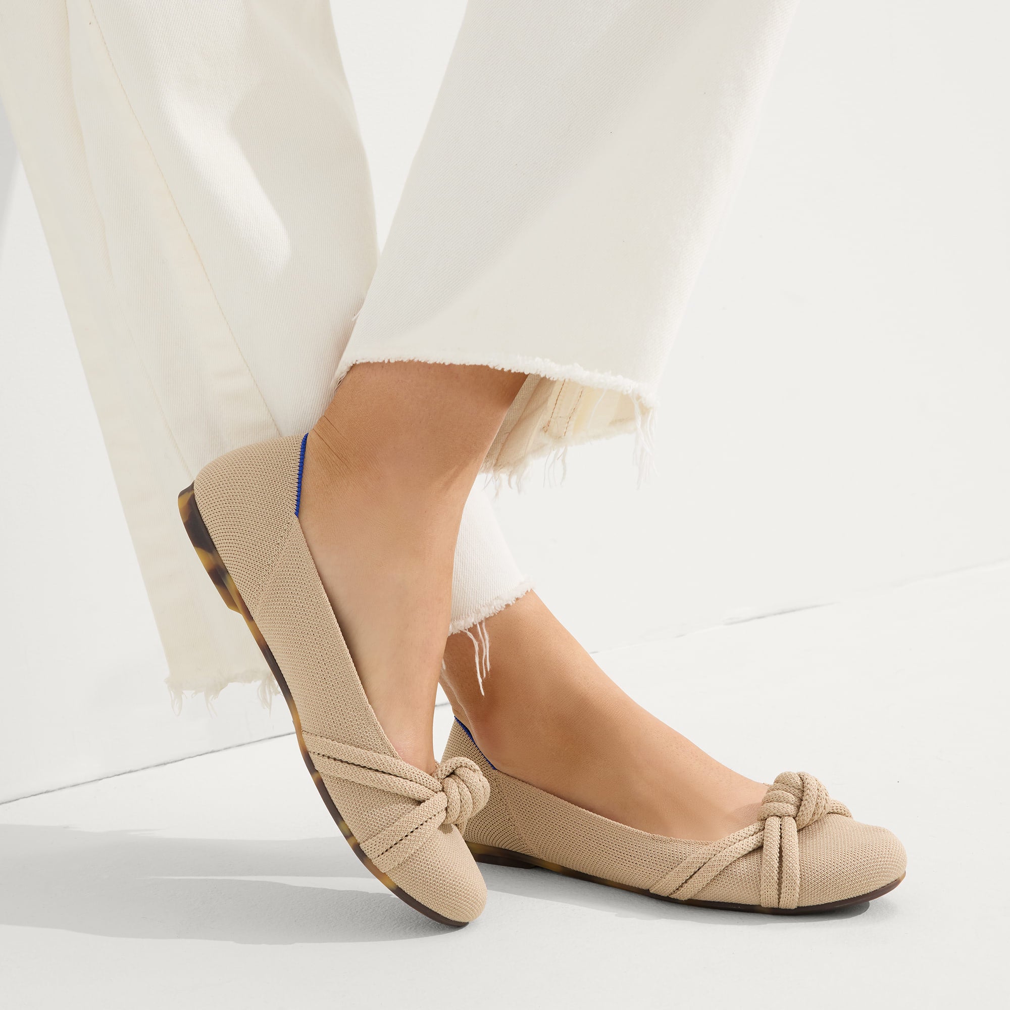 The Knot Ballet Flat - Ecru - Image 3
